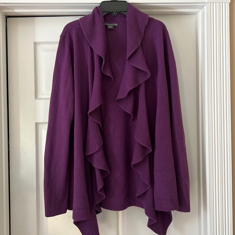 Gorgeous ruffled sweater size XL.